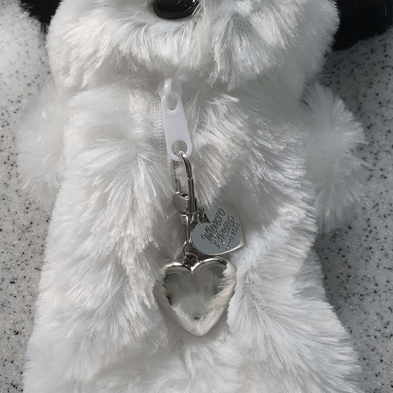 Heart Silver Metal Keychain (with Pendant)
