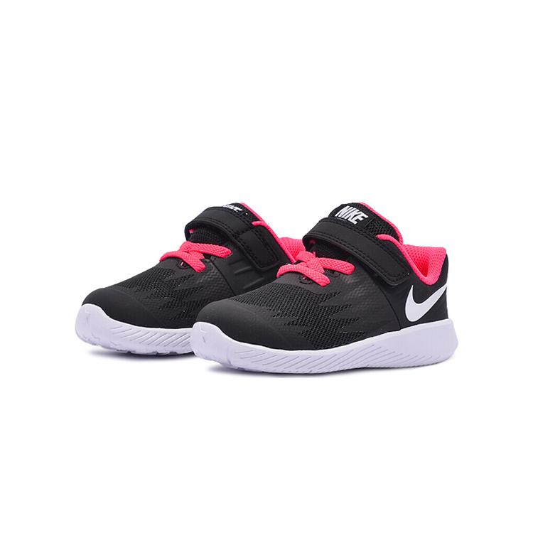 Nike Star Runner Slip Resistant Cushioning Low Top Toddler Shoes Black Pink Infant And Toddler 907256-001