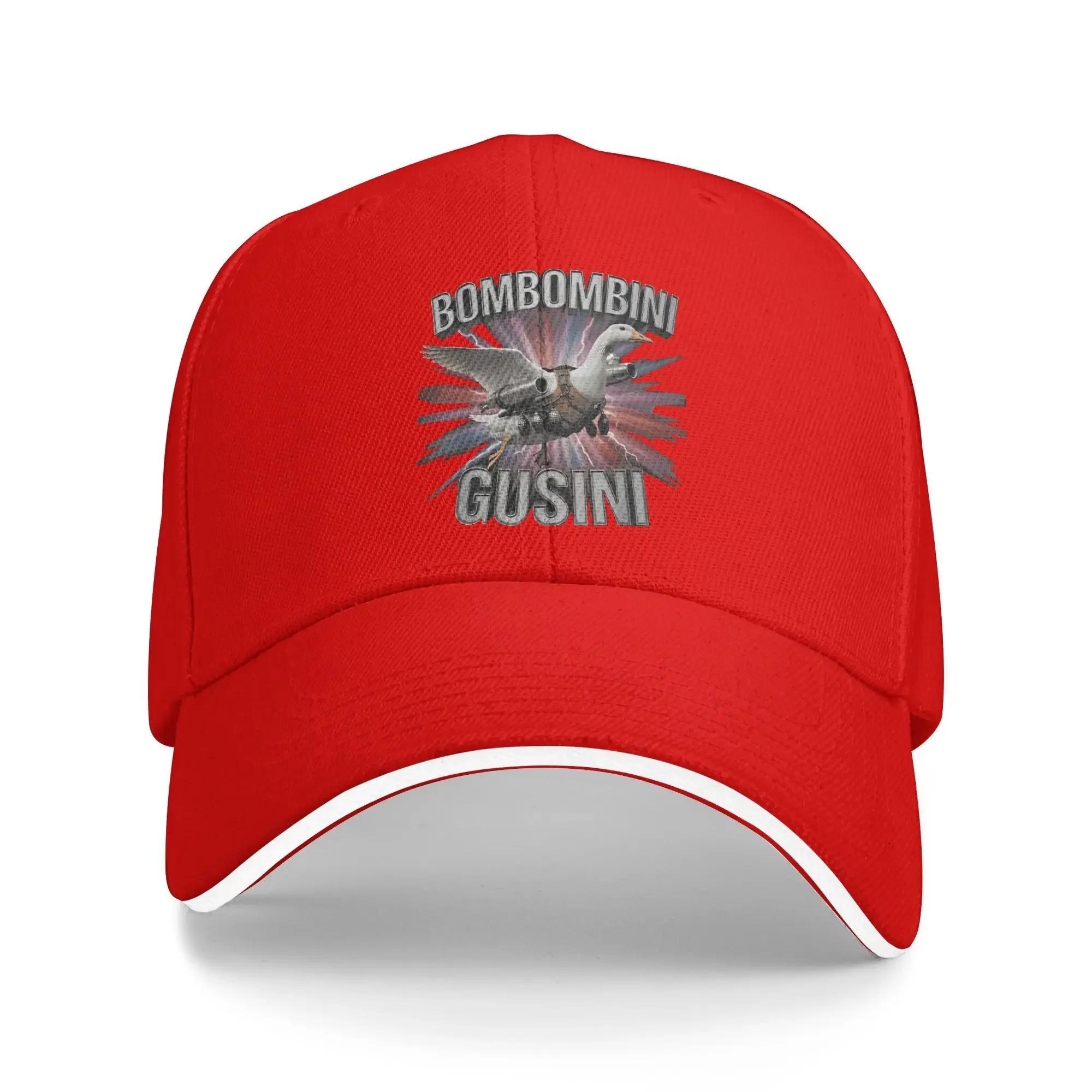 Bombombini Gusini Sun Baseball Cap Funny Italian Brainrot Meme Summer y2k Cool Trucker Hat Unisex Running Hippie Baseball Caps One Size