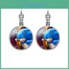 Entzückende Sonic the Hedgehog Ohrringe Cartoon-Charakter Schmuck für Anime-Fans