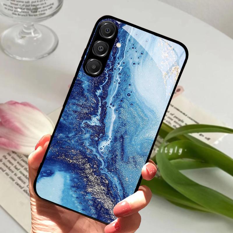 For Samsung A26 5G Case Hard PC Tempered Glass Phone Cover For Samsung Galaxy A36 A56 5G Fashion Animal Glass Protector Cases