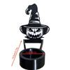 Skull Design Plastic Tabletop Candle Holders Halloween Party Decors Creative Scary Atmosphere Enhancers