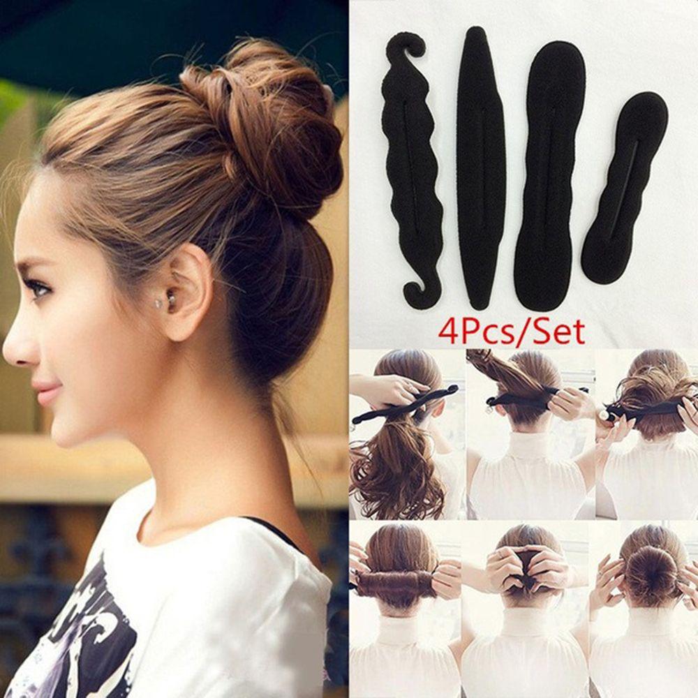 Buy 4Pcs Set Updo Hair Clip Magic Styling Hair Bun Foam Sponges at