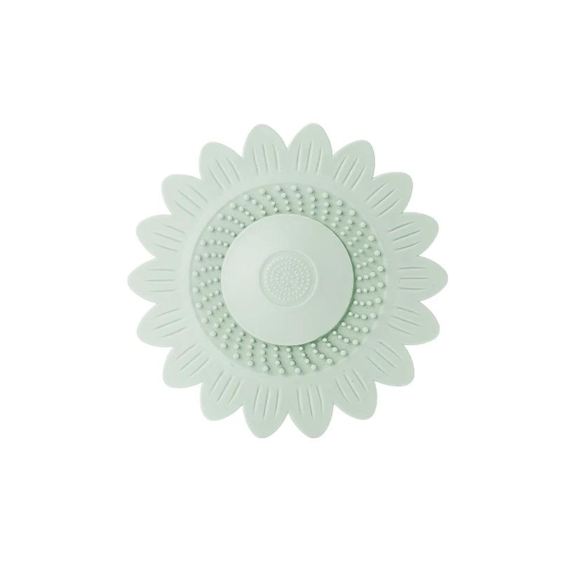 

1Pcs Flower Floor Drain Deodorant Filter Pad Home Kitchen Bathroom Deodorant Floor Drain Cover Washbasin Sink Floor зелёный