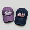 American Retro Letter Flame Embroidery Simple Baseball Hats New Men Women Sunshade Personal Versatile Fashion Ins Peaked Caps