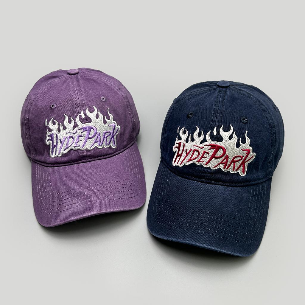 American Retro Letter Flame Embroidery Simple Baseball Hats New Men Women Sunshade Personal Versatile Fashion Ins Peaked Caps