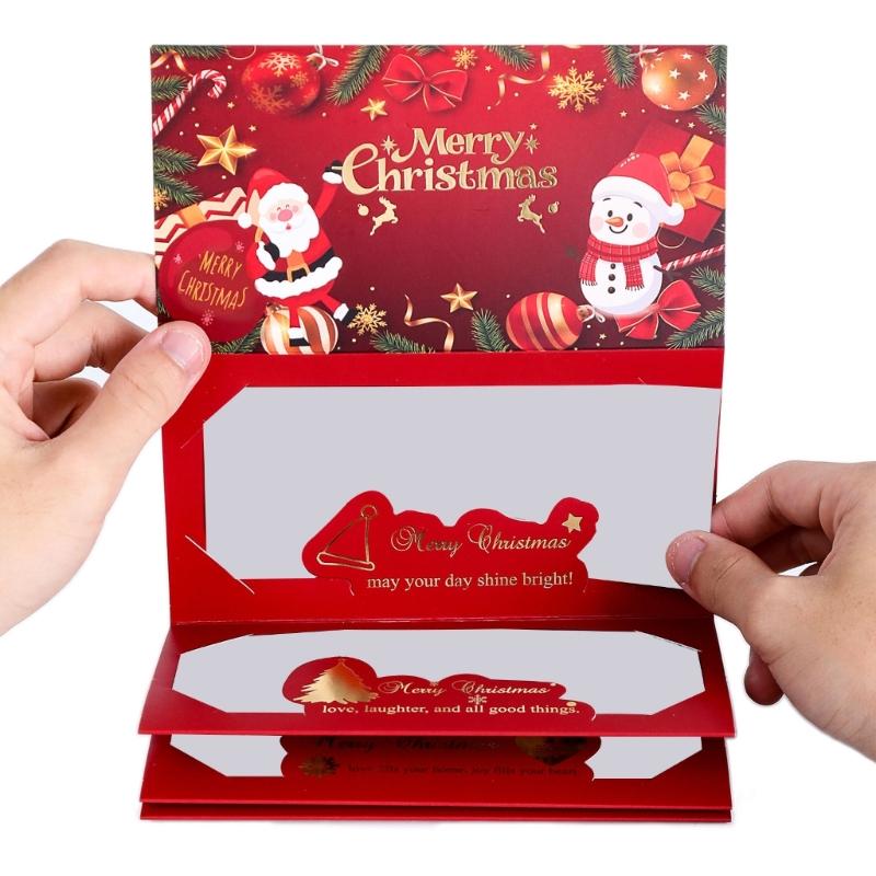 Christmas Cash Gift Card Holder with Envelope 6 Slots Money Holder For Holiday Money Storage And Festival Gift Exchanges