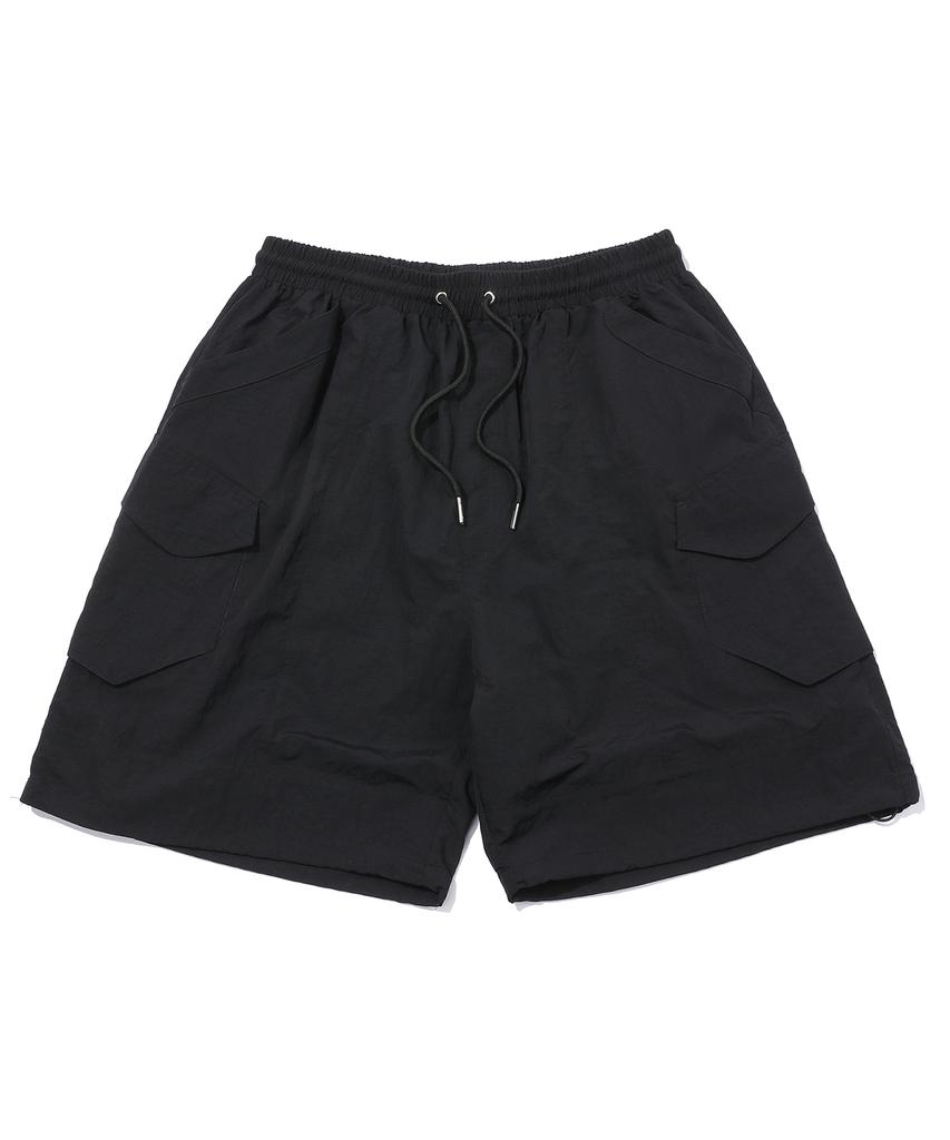 Compagno Bermuda Cargo Nylon Pants Black