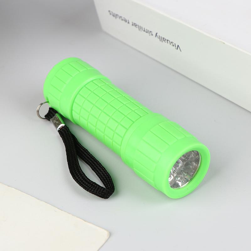 Mini Portable Abs Multifunctional Mini Strong Light Flashlight 9Leds Use Aaa Battery Flashlight Camping Emergency Flashlight
