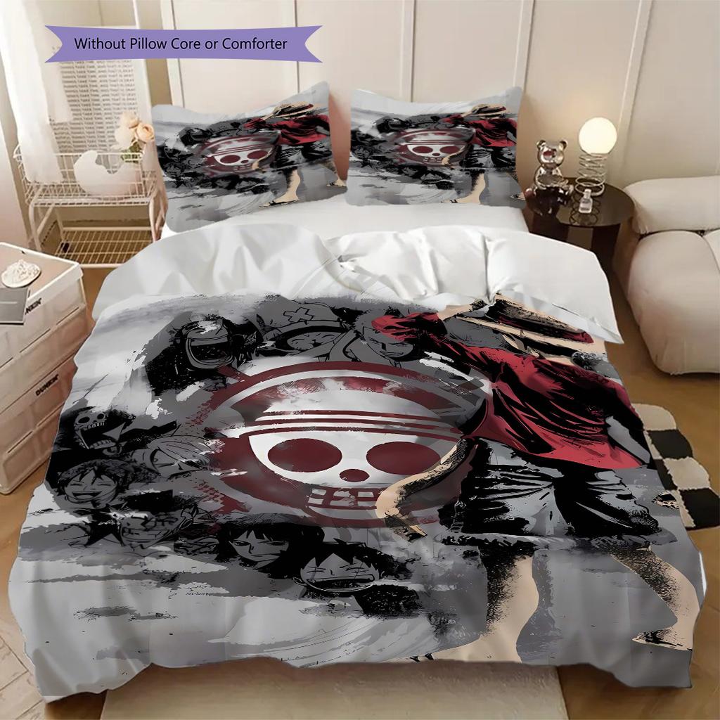 Monkey D. Luffy Soft Comfortable Duvet Cover, Children's Bedding Set Gift, Various Sizes Available LXR158
