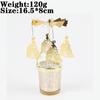 Love Wedding Candle Holders Snowflake Deer Fairy Rotating Candlestick Metal Tray Romantic Home Decoration Christmas Ornament