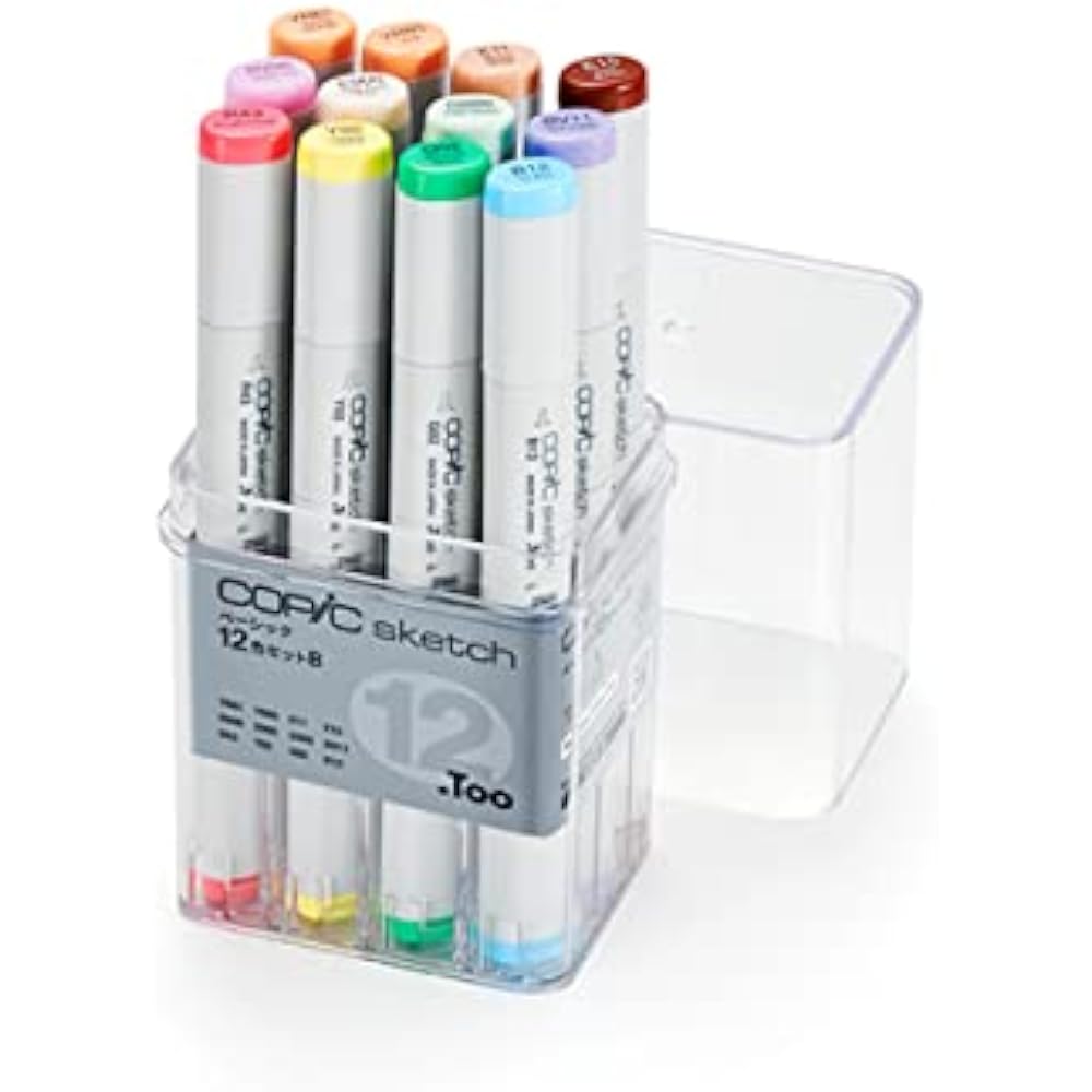 COPIC (COPIC) Too Copy Sketch Basic 12 Color Set B Illustration Marker Marker Marker Pen