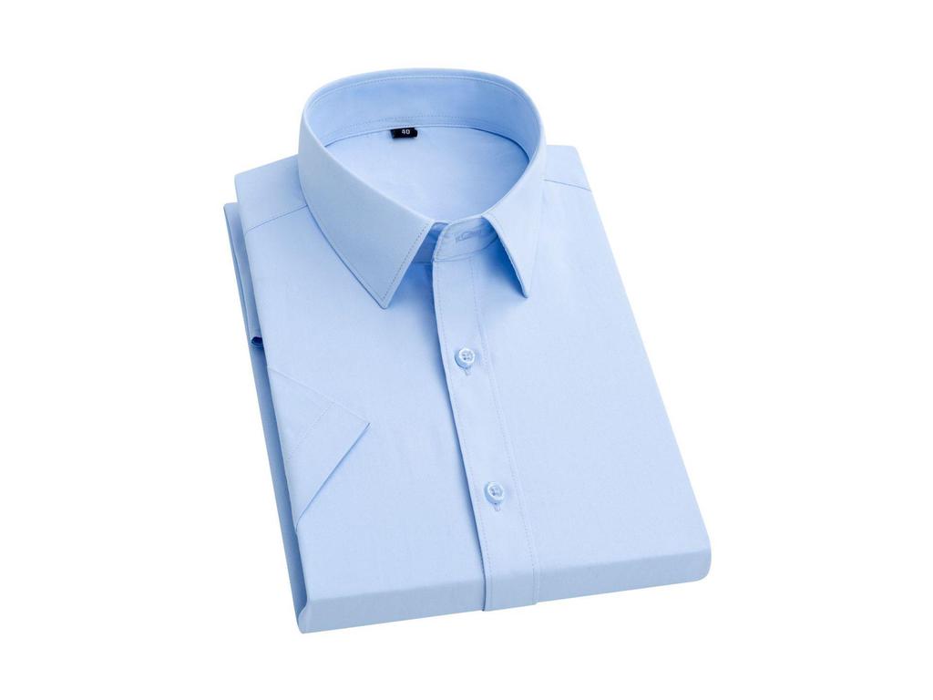 2025 Men's Business Short Sleeve White Shirt - Summer Plus Size Workwear