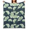 Ginko Leaves Throw Blanket Hairys Nap Manga Decorative Sofas Blankets