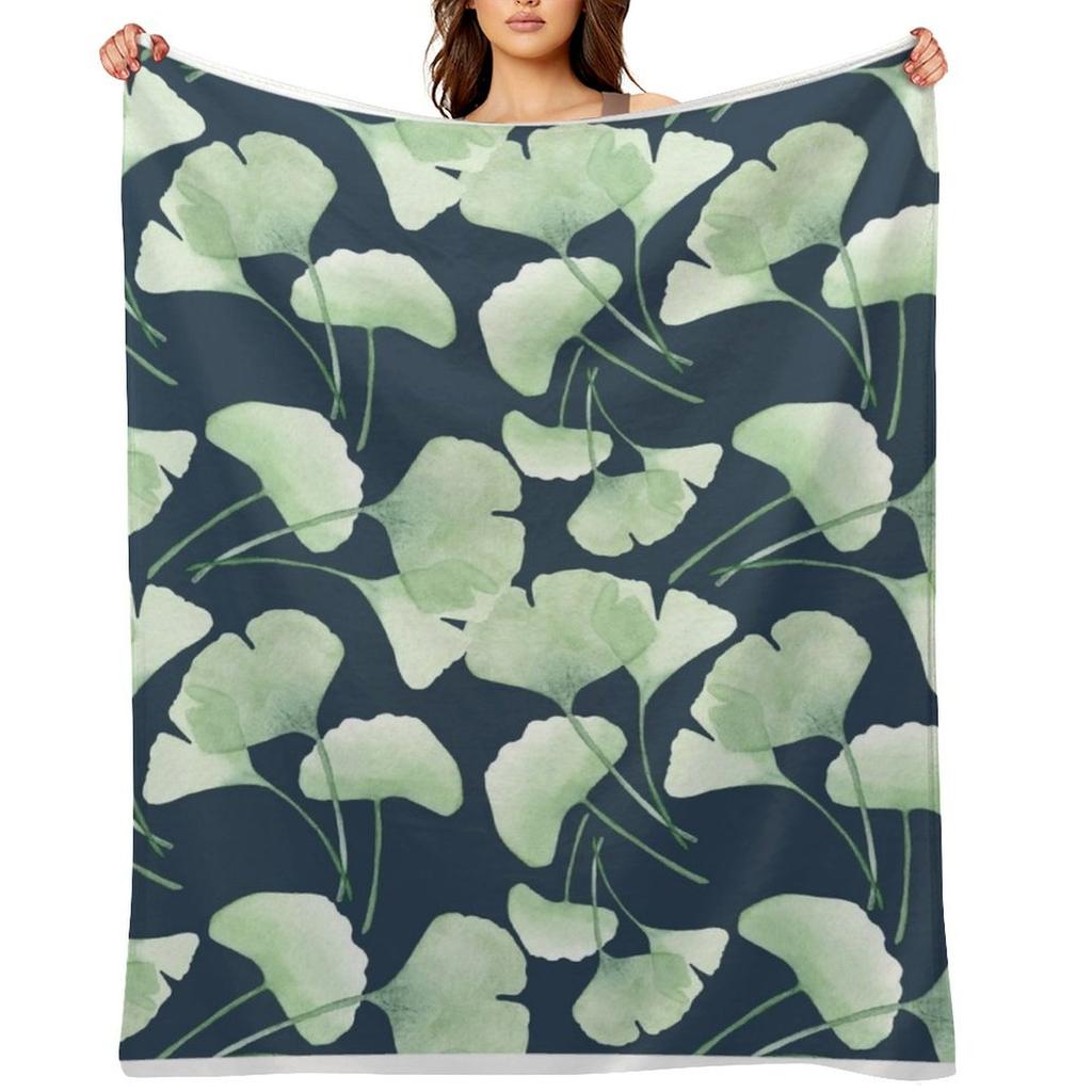 Ginko Leaves Throw Blanket Hairys Nap Manga Decorative Sofas Blankets