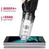 8000Pa 120W Wireless Handheld Vacuum Cleaner LED Dual-Charge Mode Wet Dry Cleaner for Home Office Cars