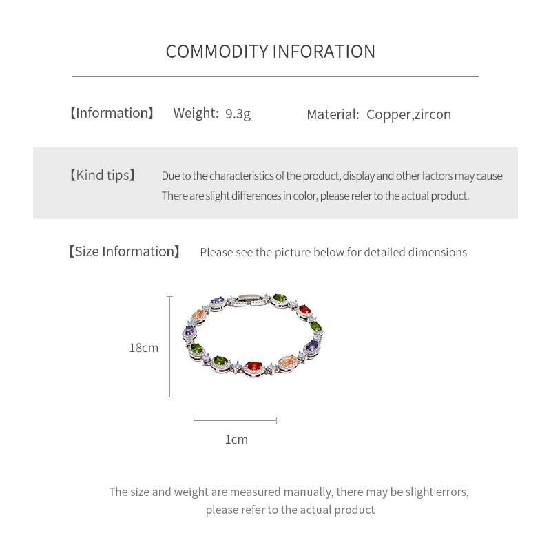 Elegant Oval Zircon Crystal Clip Bracelet Women Vintage Style Copper Jewelry With Geometric Design