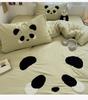 Sleeping grid A-class washed cotton towel embroidery four piece set