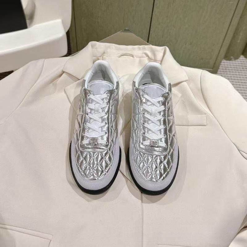 High Quality Cowhide Sneakers Diamond Leather Casual Lace-up Versatile Comfortable Casual Shoes Women