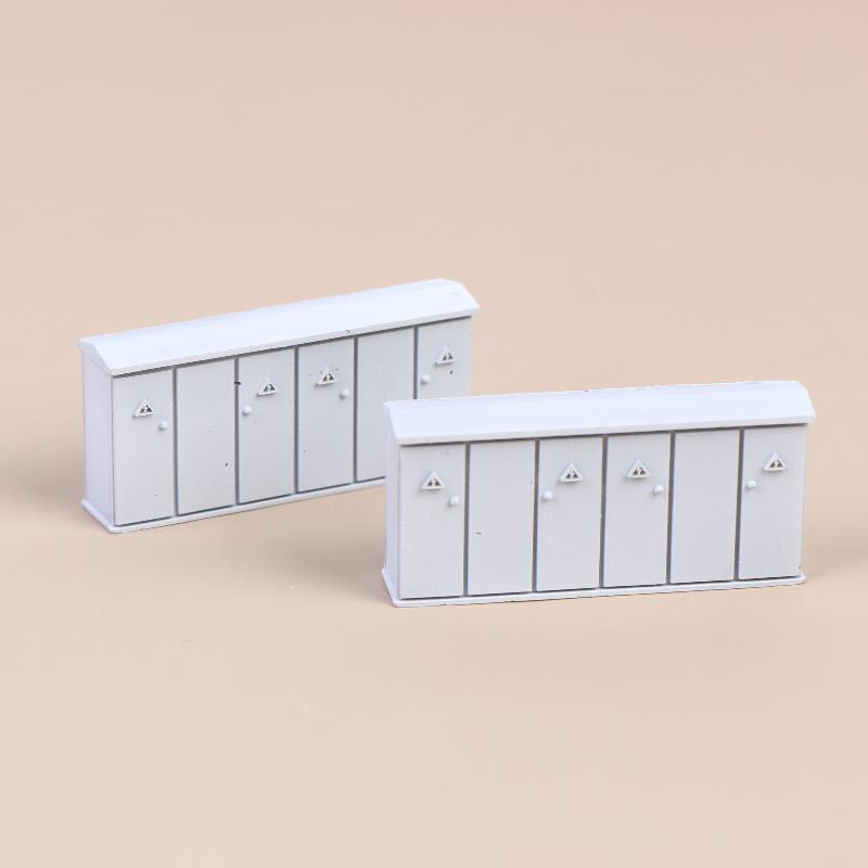 1/2Pcs 1/87 HO Scale Electrical Distribution Box Hand-painted Miniature Resin Model Exquisite Train Sand Table Scene Ornaments