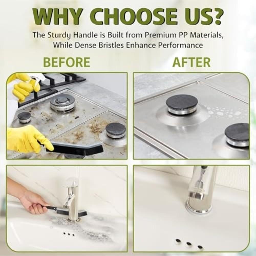 Alloy Elbow Crevice Cleaning Brush Grout Scrub Brush  for Bathroom /Shower /Window Tracks/ Kitchen