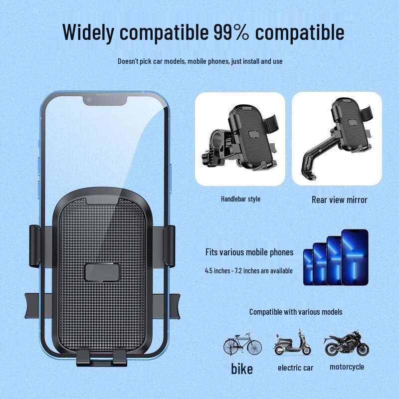 JINGRUIXIANG Motorcycle & E-Bike Phone Holder with Umbrella
