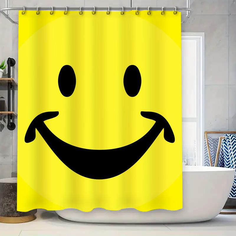 

Adorable Cartoon Dog Shower Curtain Friends Forever Plush Puppy Bathroom Decor Printed Fabric Waterproof Bath Mat Multi Color De W60H190(CM)-1 Pcs