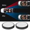 2PCS Car Rearview Auxiliary Blind Spot Mirror 360 Degree Wide Angle Adjustable Rotation RoundBlack