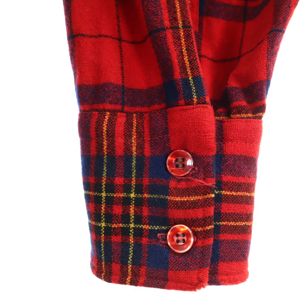 PENDLETON 70s Made in USA Wool Vintage Check Pattern Long sleeve Button down shirt Men's Used
