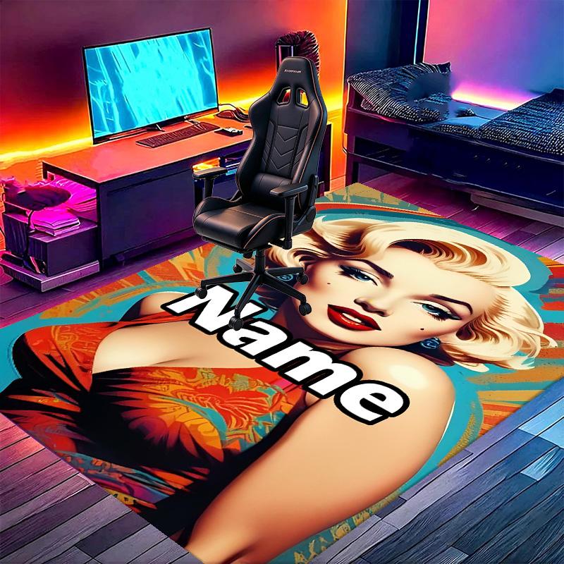 Custom Name Personalized Singer Print Carpet, Versatile Home Decor Rug, for Playroom, Apartment, Balcony, Entryway, Hallway Gift