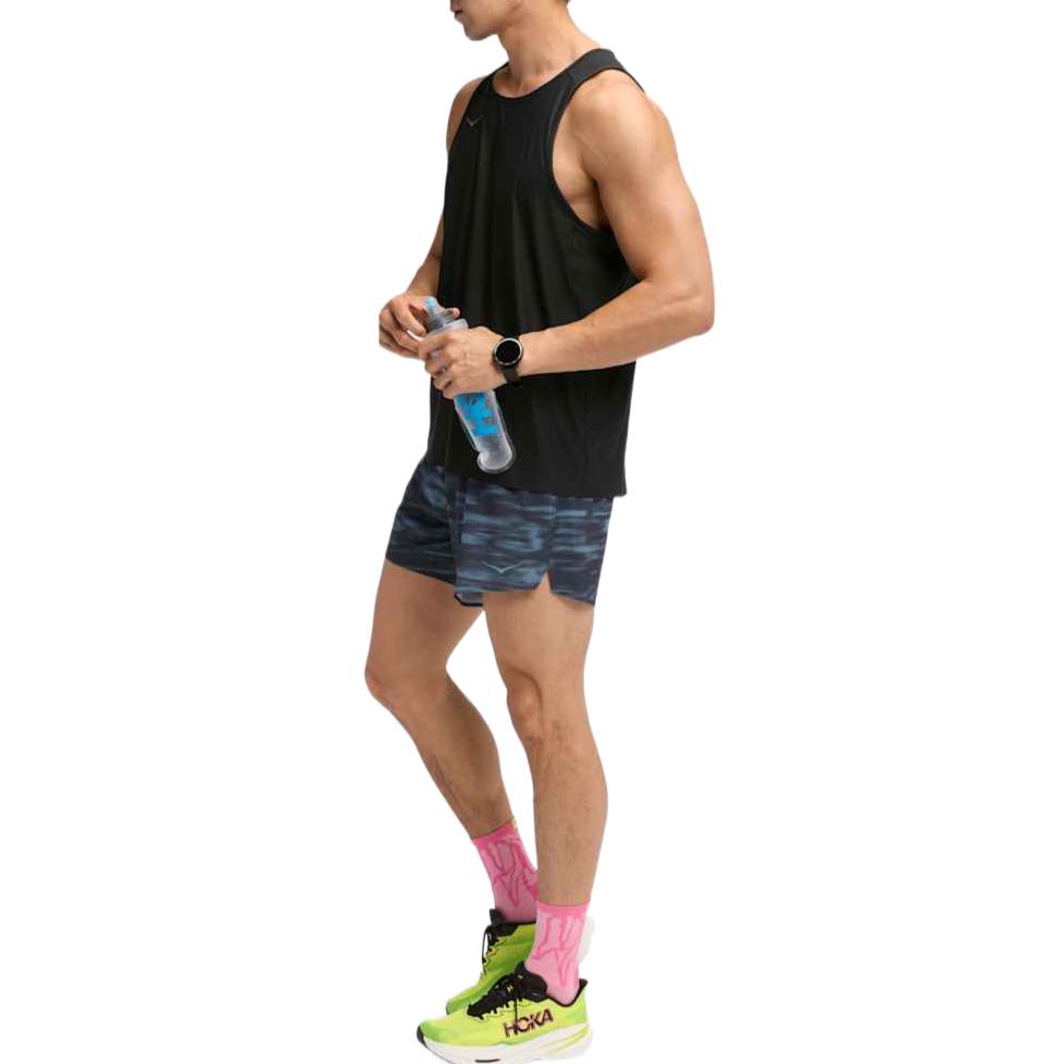 HOKA One One Tank Tops Men's Black Crew Neck Moderate Other 1175770-BLK