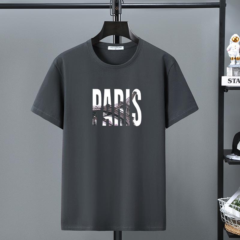 

Футболки из хлопка Летняя футболка Мужская футболка с коротким рукавом Хлопковая футболка с круглым вырезом Трендовая футболка S