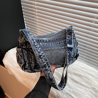 Damentasche neu Denim Lazy Style Retro Schulterrucksack Reise Muttertasche Schwiegermutter Umhängetasche