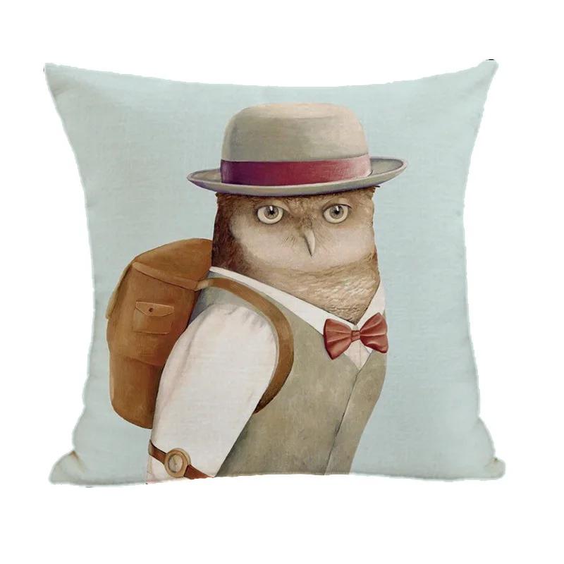 Kreatywna urocza poszewka na poduszkę z poliestru we wzór w zwierzęcy nadruk do dekoracji sofy w salonie domowym poduszka poszewka