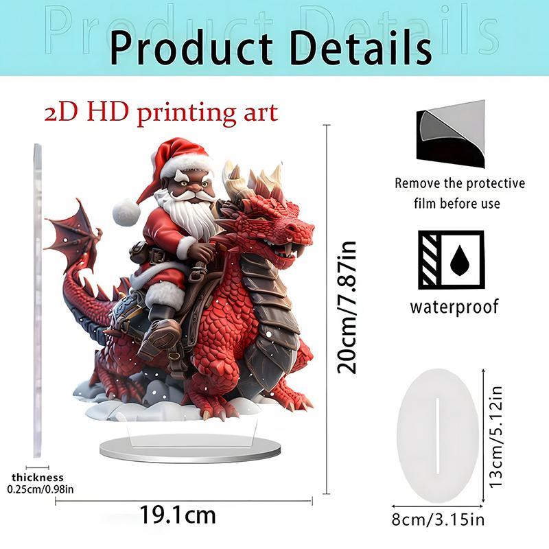 2025 Nová scéna Vánoční stolní středový doplněk 2D plochý akryl pro domácí kancelářskou dekoraci Party ozdoba