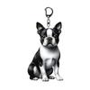 Acryl Schlüsselanhänger 2D Hundeform Feine Handwerkskunst Schlüsselring Dekorativ Rucksack Handtasche Telefon