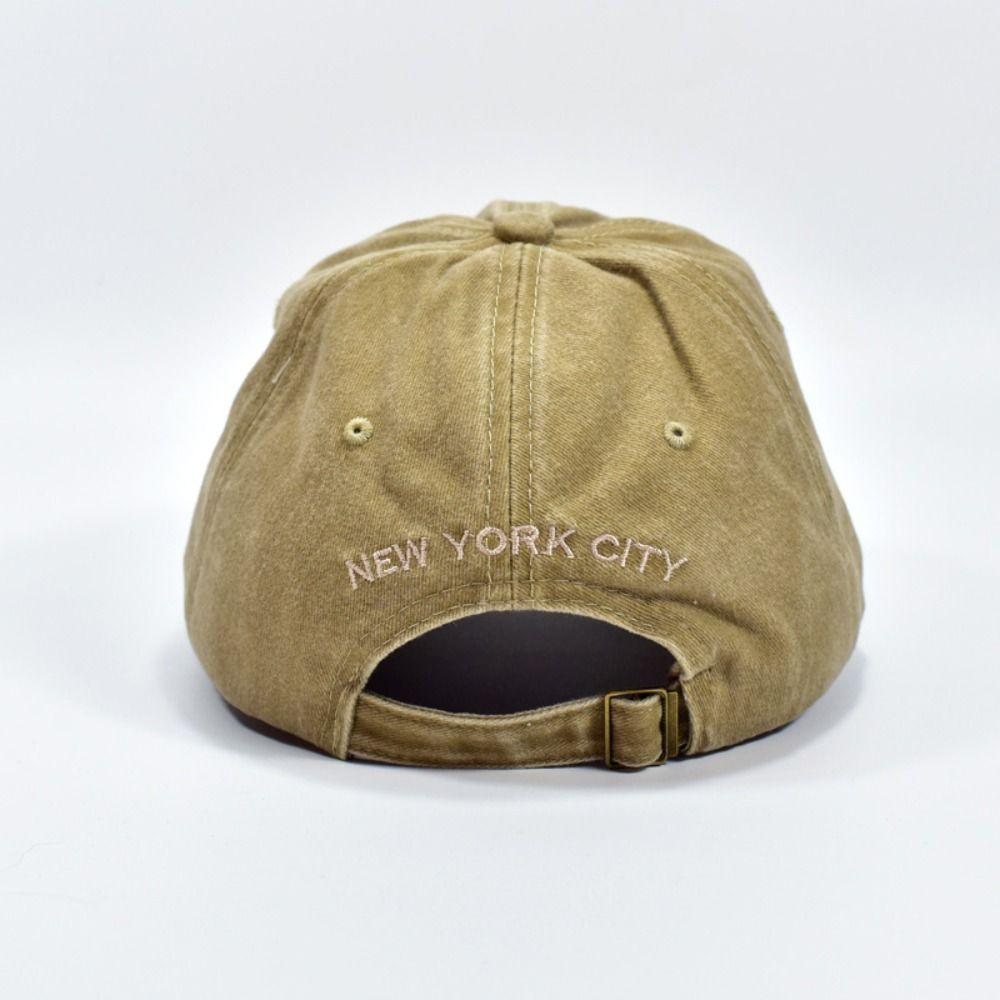Adjustable Sport Duck Tongue Cap Washable Letter Embroidery Sun Hats New York Baseball Cap  Summer