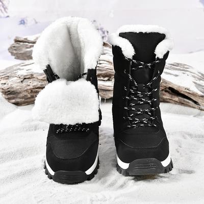36-45 Herren/ Damen High-Top Baumwollschuhe Stiefel Übergröße Outdoor Rutschfest Wasserdicht Damen Schneestiefel Winterschuhe für Damen