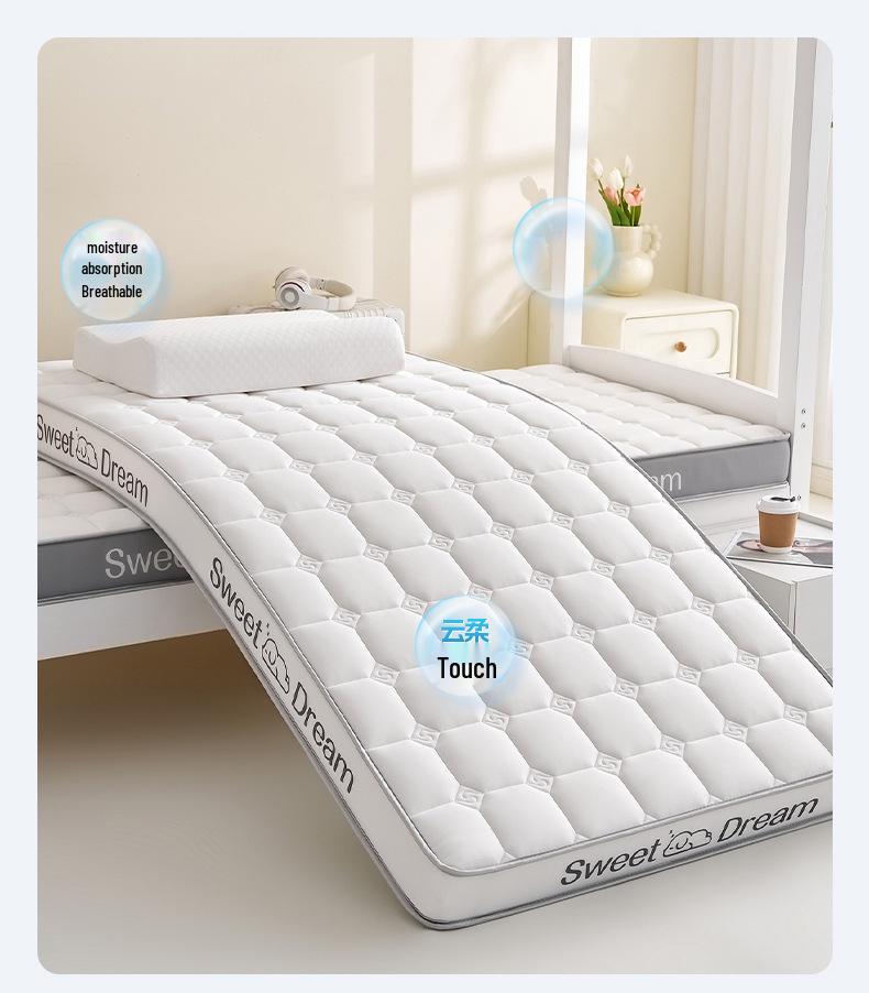 2026 New Milk Silk Latex Memory Foam Mattress for Dormitory Bunk Bed, Non-slip Single Size for Rental Rooms