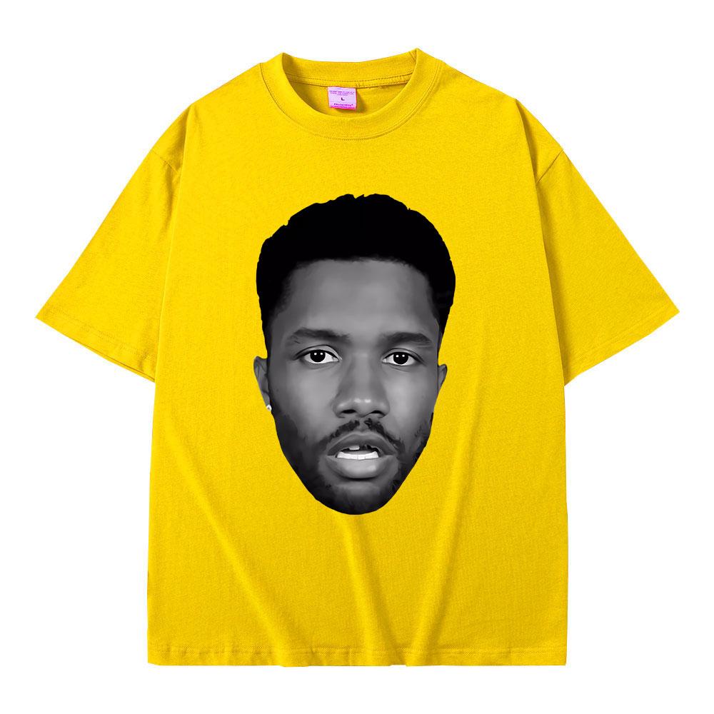 Rapper Frank Hip Hop Vintage Head Graphic Tshirt Men Ocean Fashion Cool T-shirt Blond Oversized T Shirts Men's Tops Short Sleeve