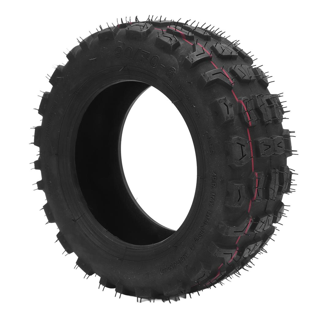 90/70-6 Off Road Vacuum Tire Rubber 10 Inch Electric Scooter Vacuum Tire Replacement Anti Skid Thick