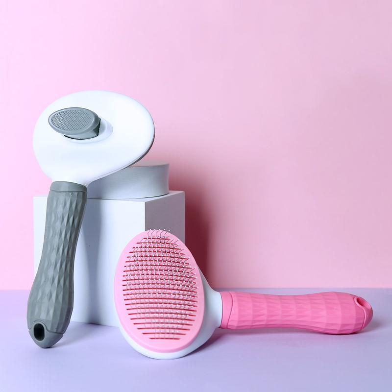 Brosse d'épilation pour animaux de compagnie, peigne en acier inoxydable pour chiens, décoloration automatique des poils, peigne pour chat, nettoyage, fournitures de toilettage