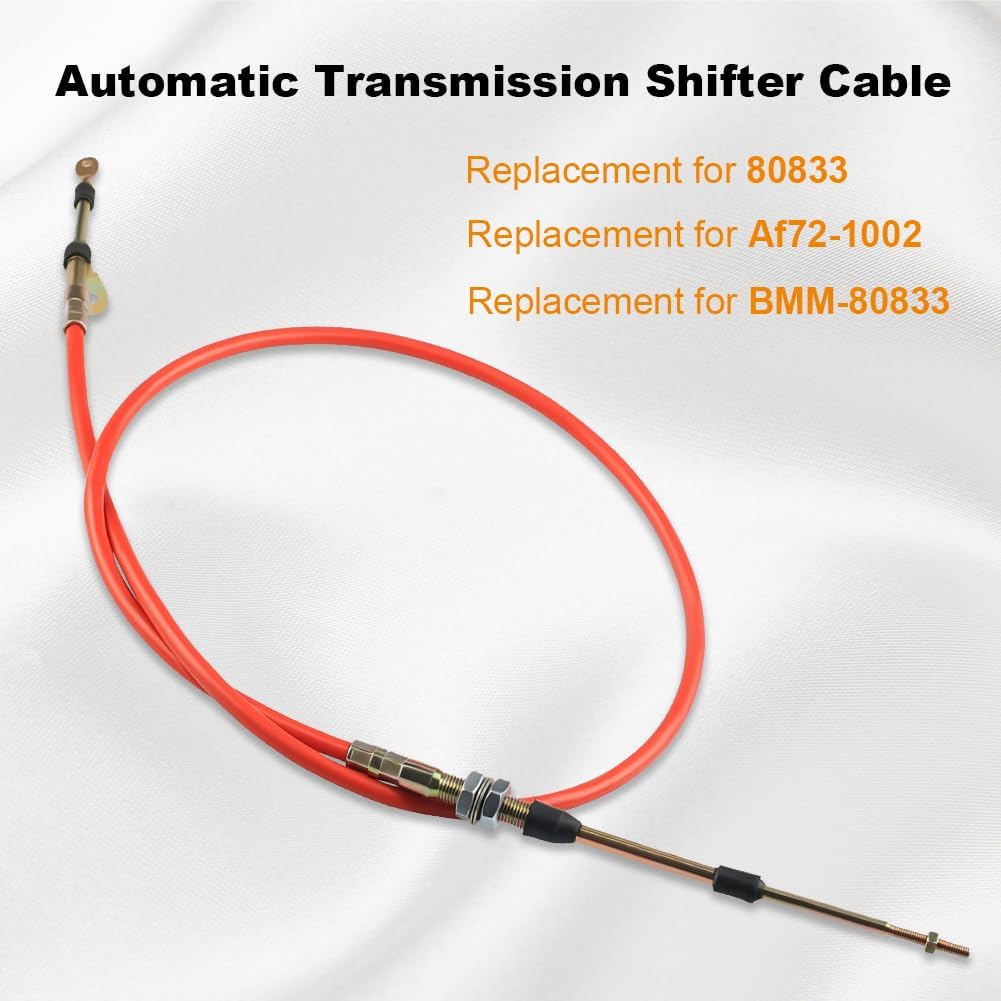 

80833 Automatic Transmission Shifter Cable Replacement for Af72-1002 BMM-80833 5 Ft Eyelet End Compatible with B&M Aeroflow Bang Heavy Duty 0.375