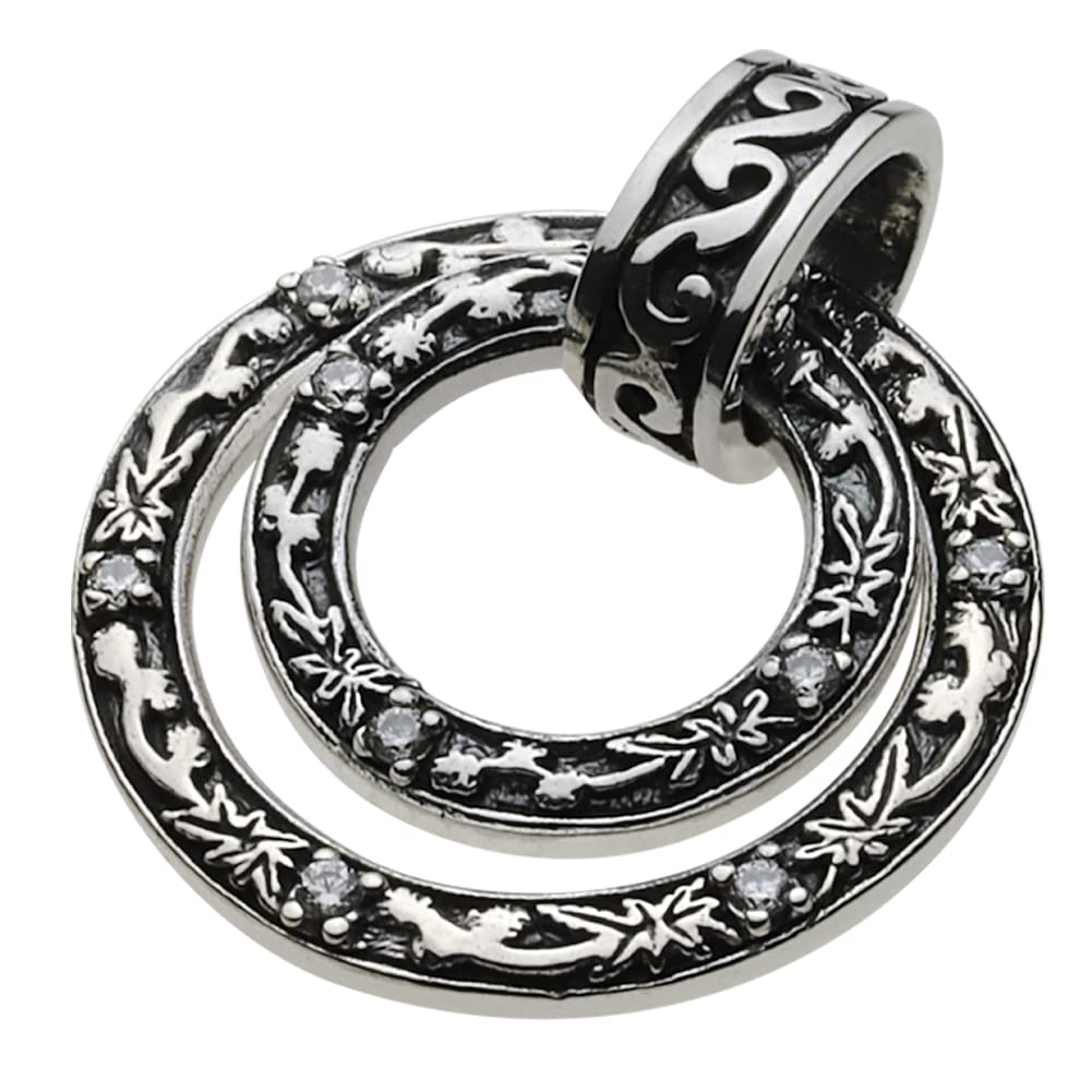 

Цветочная подвеска с двойным кольцом из циркония fp0380 [Figmart] [Серебряный аксессуар]