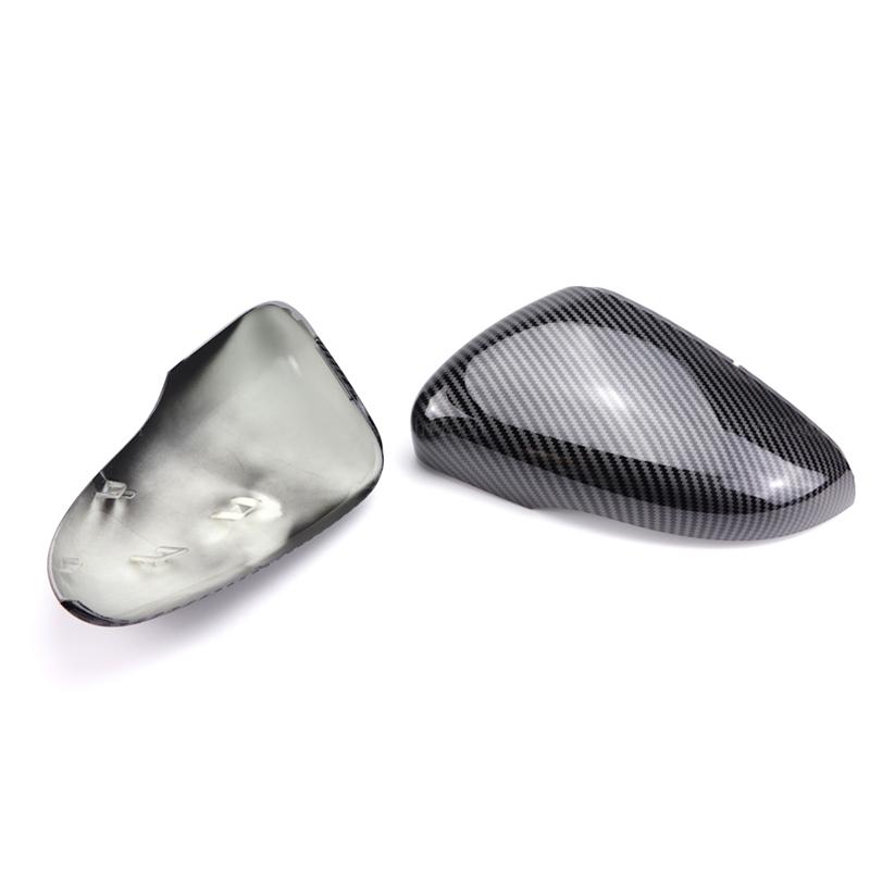 For Volkswagen GOLF 6 VI MK6 GTI R Line R20 Touran Carbon Fiber Pattern Mirror Case Black Side Wing Rearview Mirror Cover