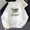 I'm Contaminated with Radiation Meme CAT Hoodies Cartoon Funny Graphic Printing Sweatshirts with Pocket Winter Men Unisex Hoodie