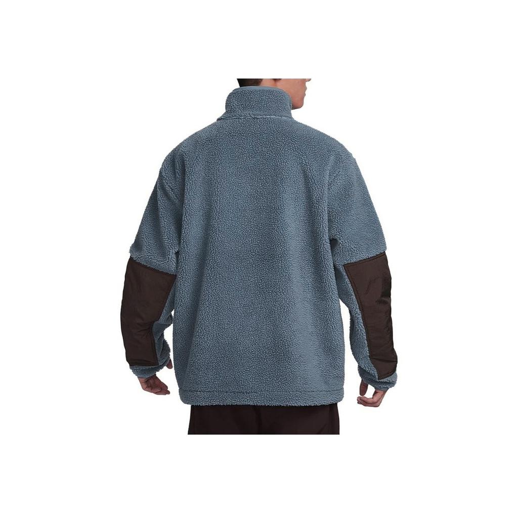 Nike Retro Sports Stand Collar Jacket Spliced Fabric Zipper Casual Sports Jacket Men Jackets Finn-Blue FV4022-491