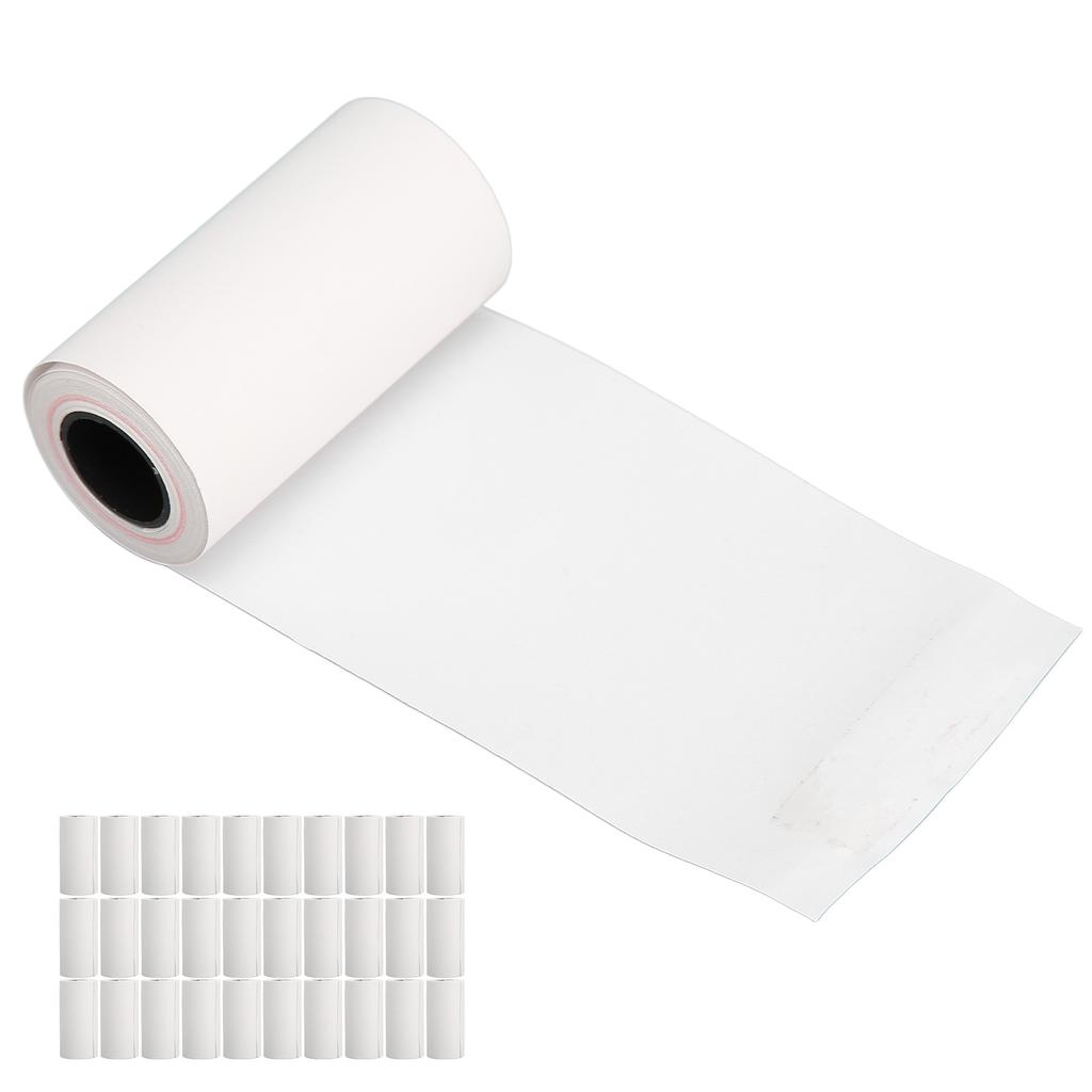 30pcs Thermal Printing Paper 57x30mm Uniform Coating Clear Printing Receipt Printing Label for POS Terminal Systems