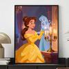 Disney Belle and Ghost Princess Diamond Art Painting Kit 5D Handmade DIY Diamond Painting, Home Wall Decoration