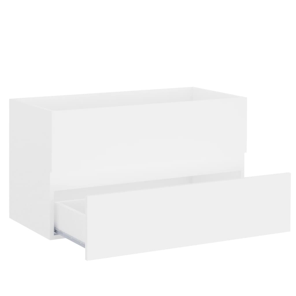 White Bathroom Vanity Cabinet 80 X 38.5 X 45 Cm Particleboard